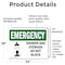 Signmission Shower And Eyewash Do Not Block With Symbol, 24 in W x Rectangle, Vinyl Decal OS-2PACK-EM-D-1824-L-10420 - alternate 6